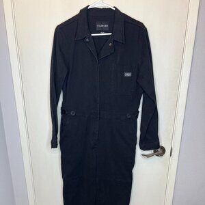 Wildfang The Essential Long Sleeve High Waisted Coverall in Black (L) VG Used
